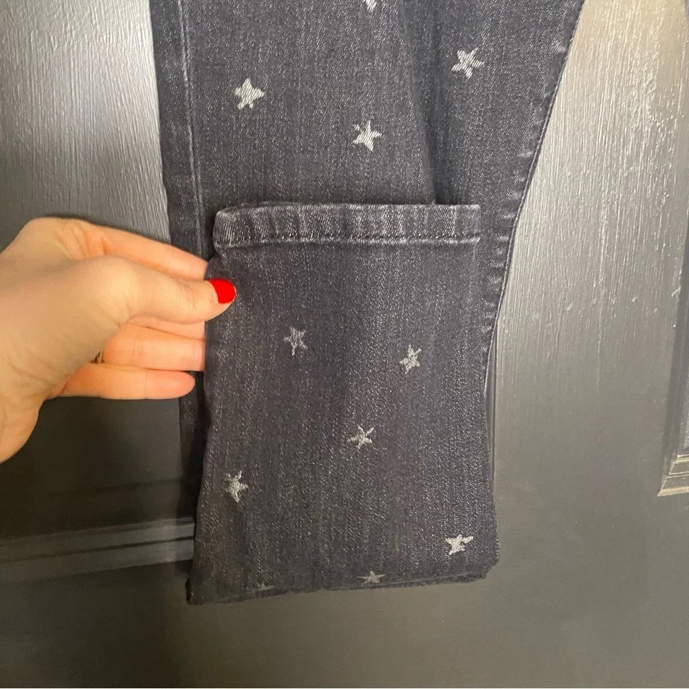 Current/Elliott The Stiletto Jean in Washed Black Mini Star Print Size 29